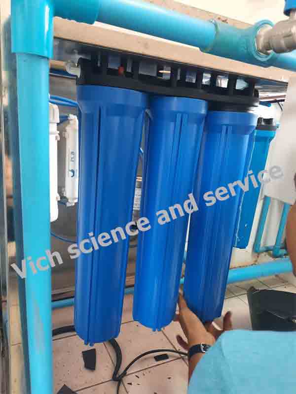 ผลงานซ่อมระบบกรองน้ำก่อนนำมากลั่น เครื่องกลั่นน้ำ Water Still ยี่ห้อ FISTREEM